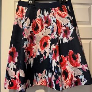 kate spade Floral Circle Skirt in Navy, Red, Pink